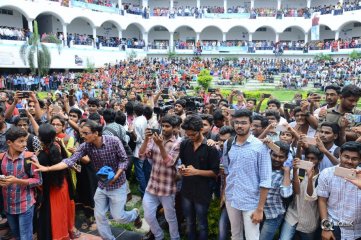 Mahnubhavudu Movie 2nd Song Launch At Vignan College